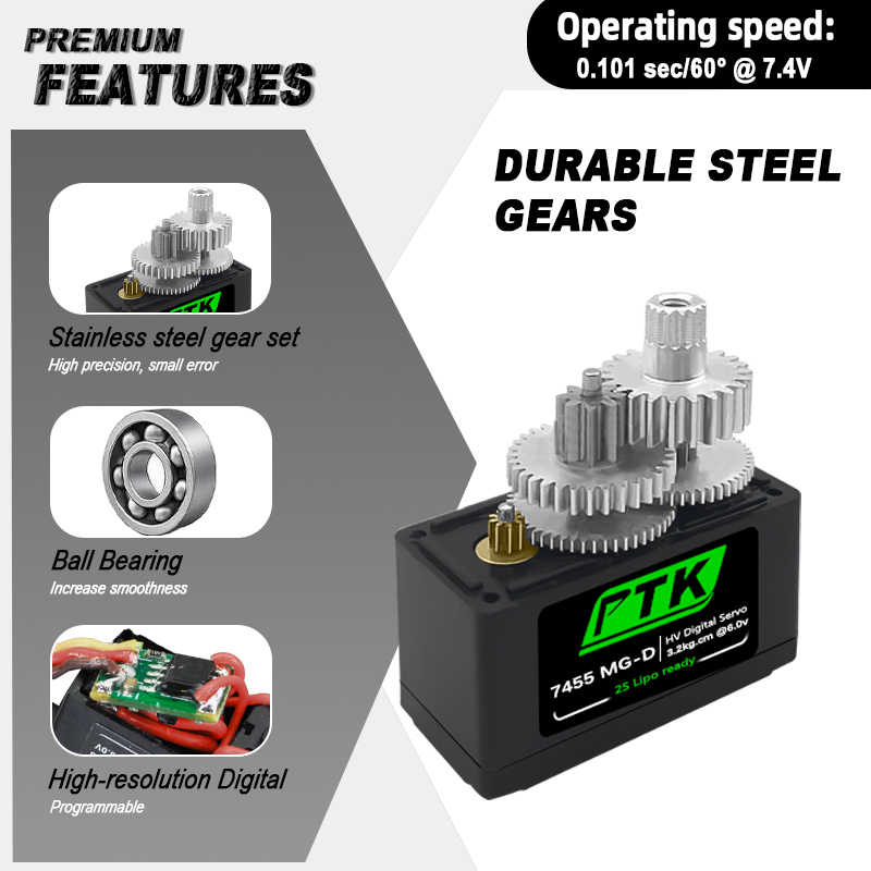 PTK 7455MG-D servo 12g Digital - Rc Hobby Grade 리뷰 및 가격
