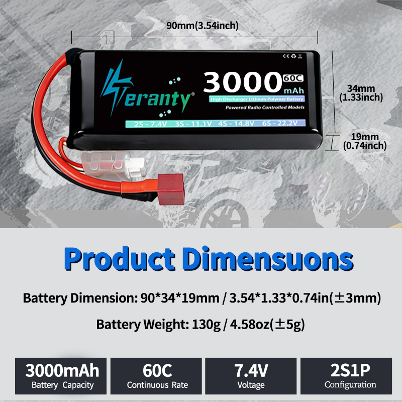 TERANTY 2S 3000mAh Lipo Batter - Rc Hobby Grade 리뷰 및 가격