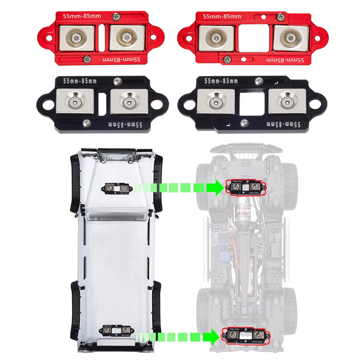 4PCS 55-85mm Adjustable Magnet - Body Shell Rc 리뷰 및 가격