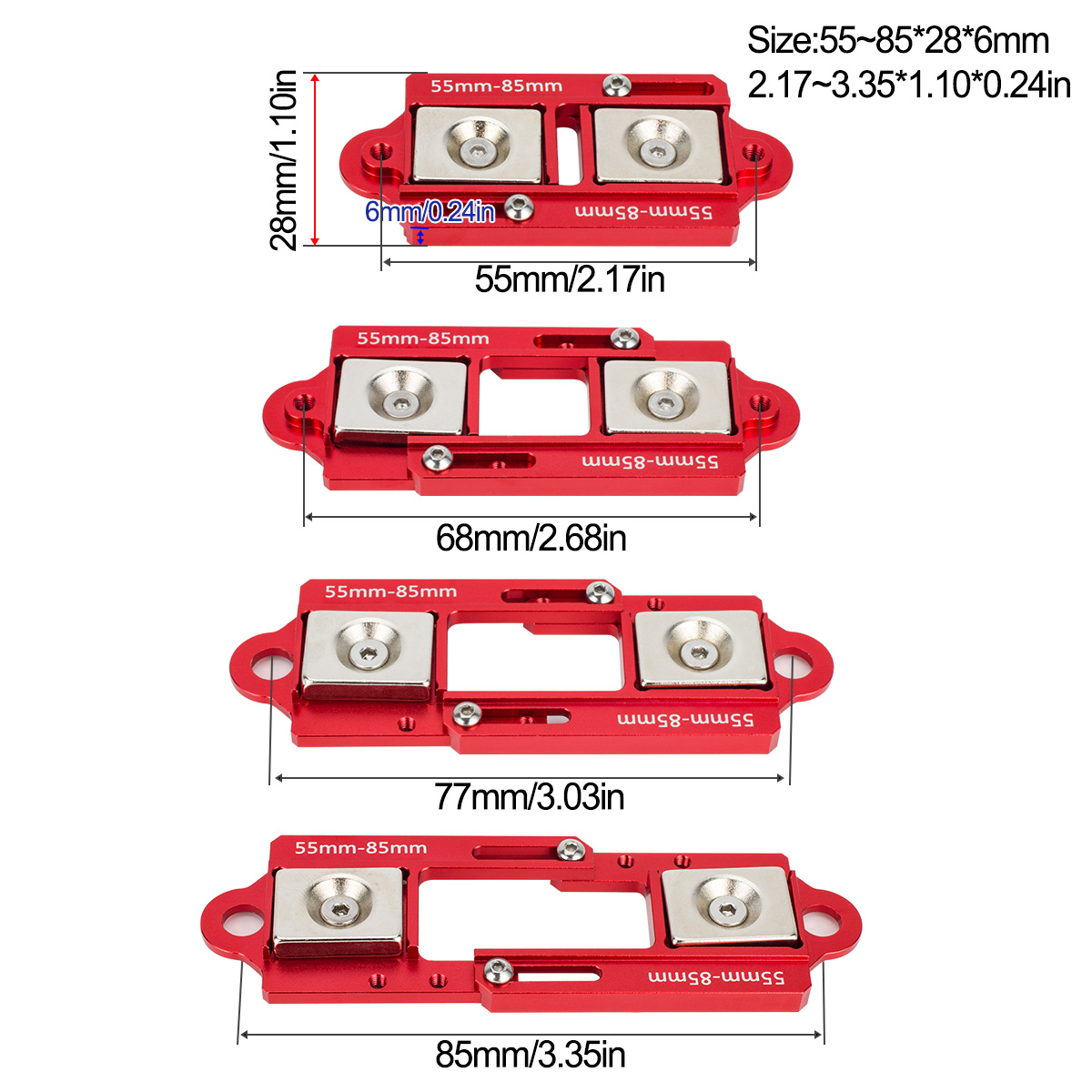 4PCS 55-85mm Adjustable Magnet - Body Shell Rc 리뷰 및 가격